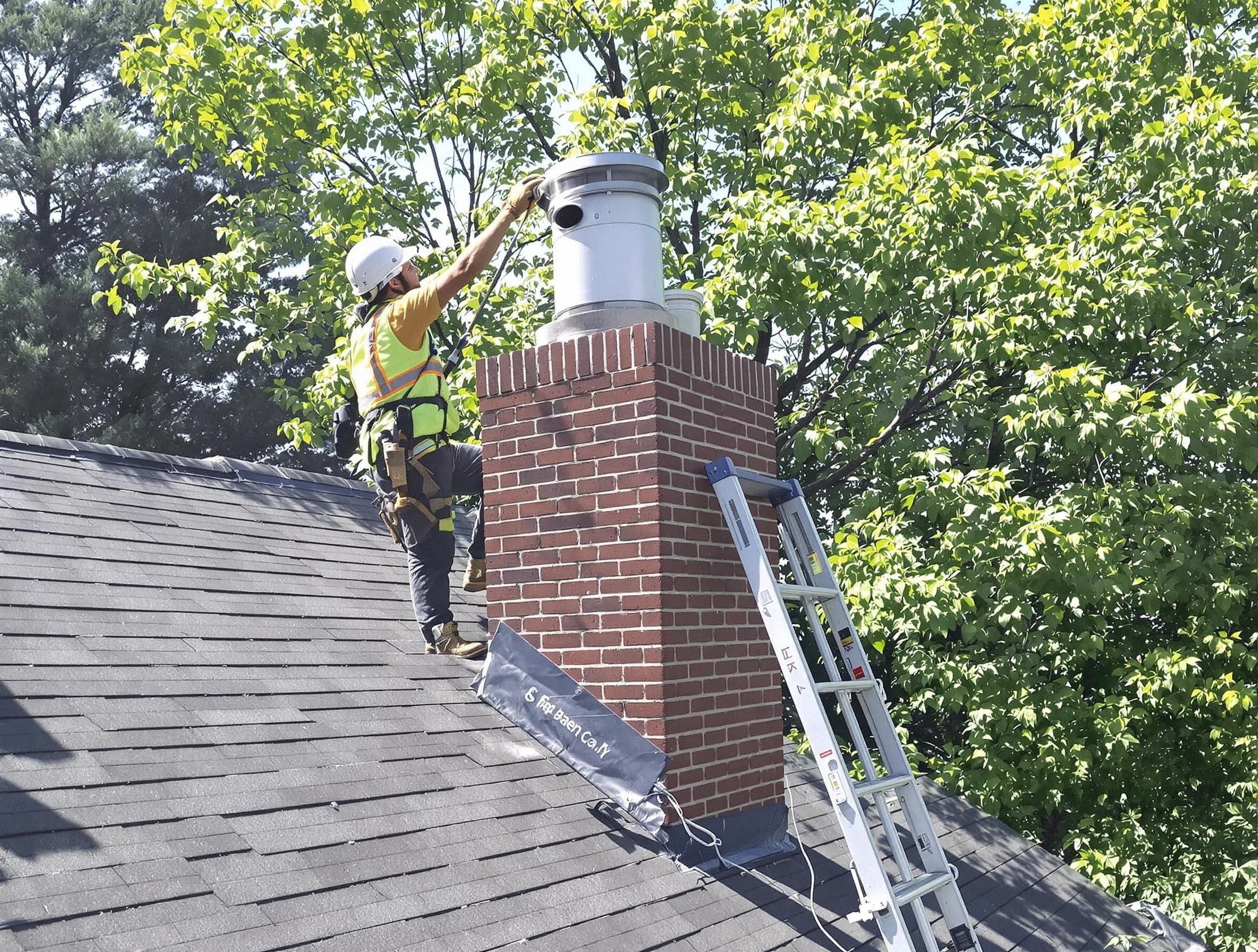 Chimney liner inspection by Chattahoochee Hills Chimney Sweep in Chattahoochee Hills, GA