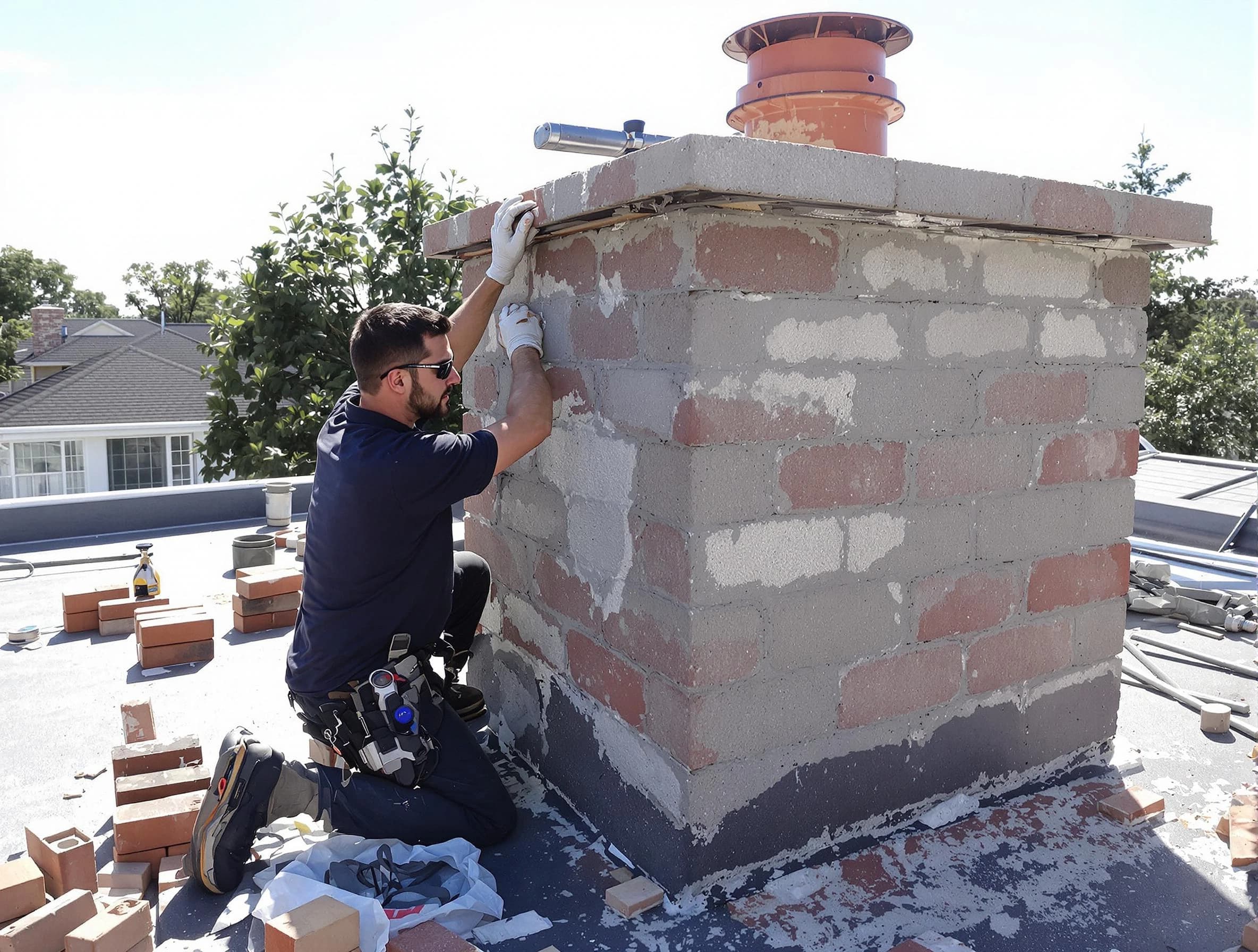 Advanced chimney repair process by Chattahoochee Hills Chimney Sweep in Chattahoochee Hills, GA
