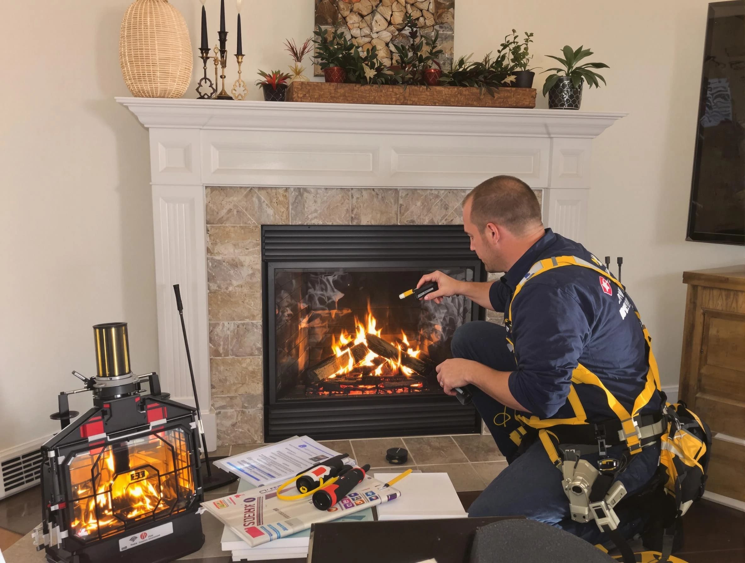 Safety-focused fireplace inspection by Chattahoochee Hills Chimney Sweep in Chattahoochee Hills, GA