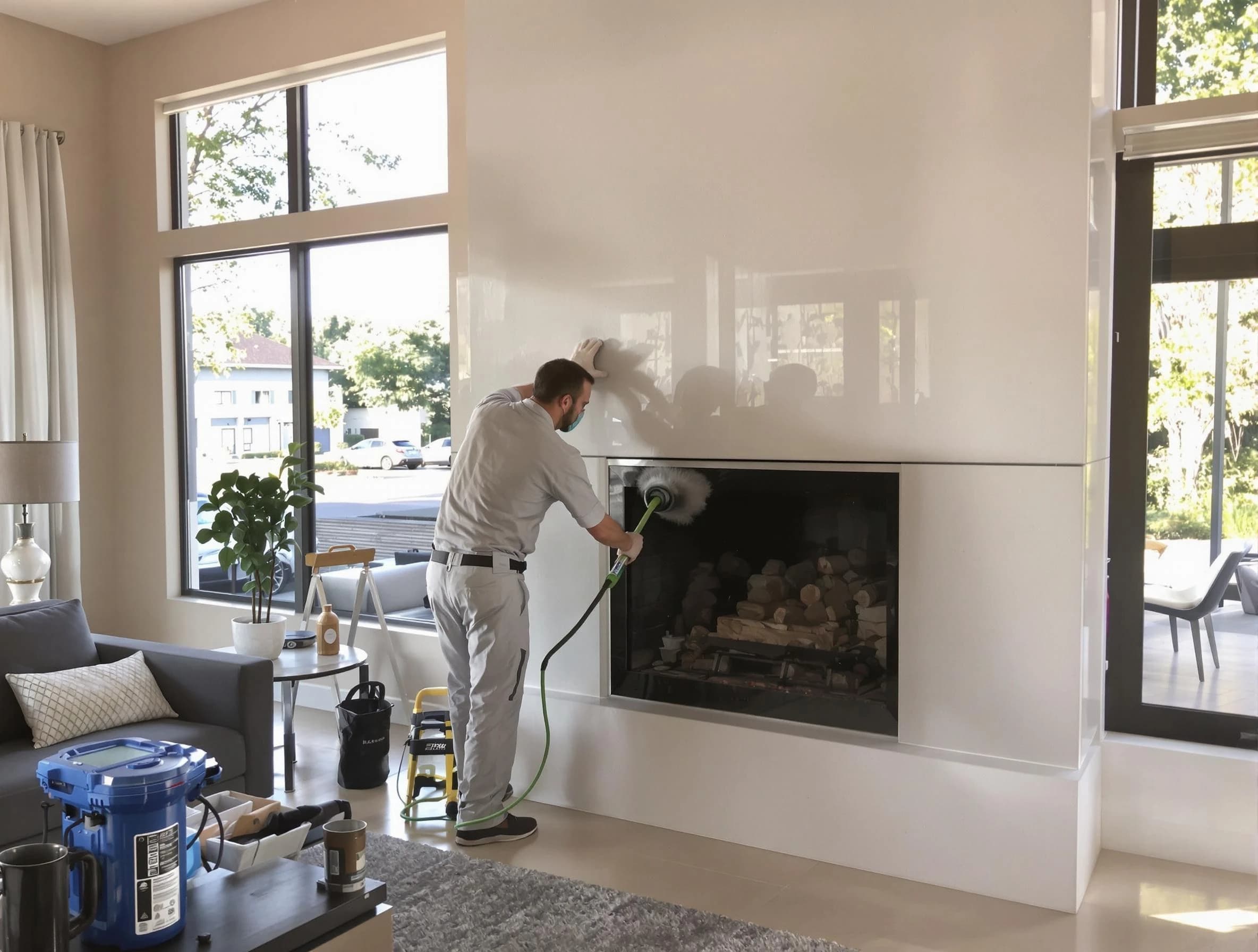 Chattahoochee Hills Chimney Sweep performing thorough soot removal in Chattahoochee Hills, GA