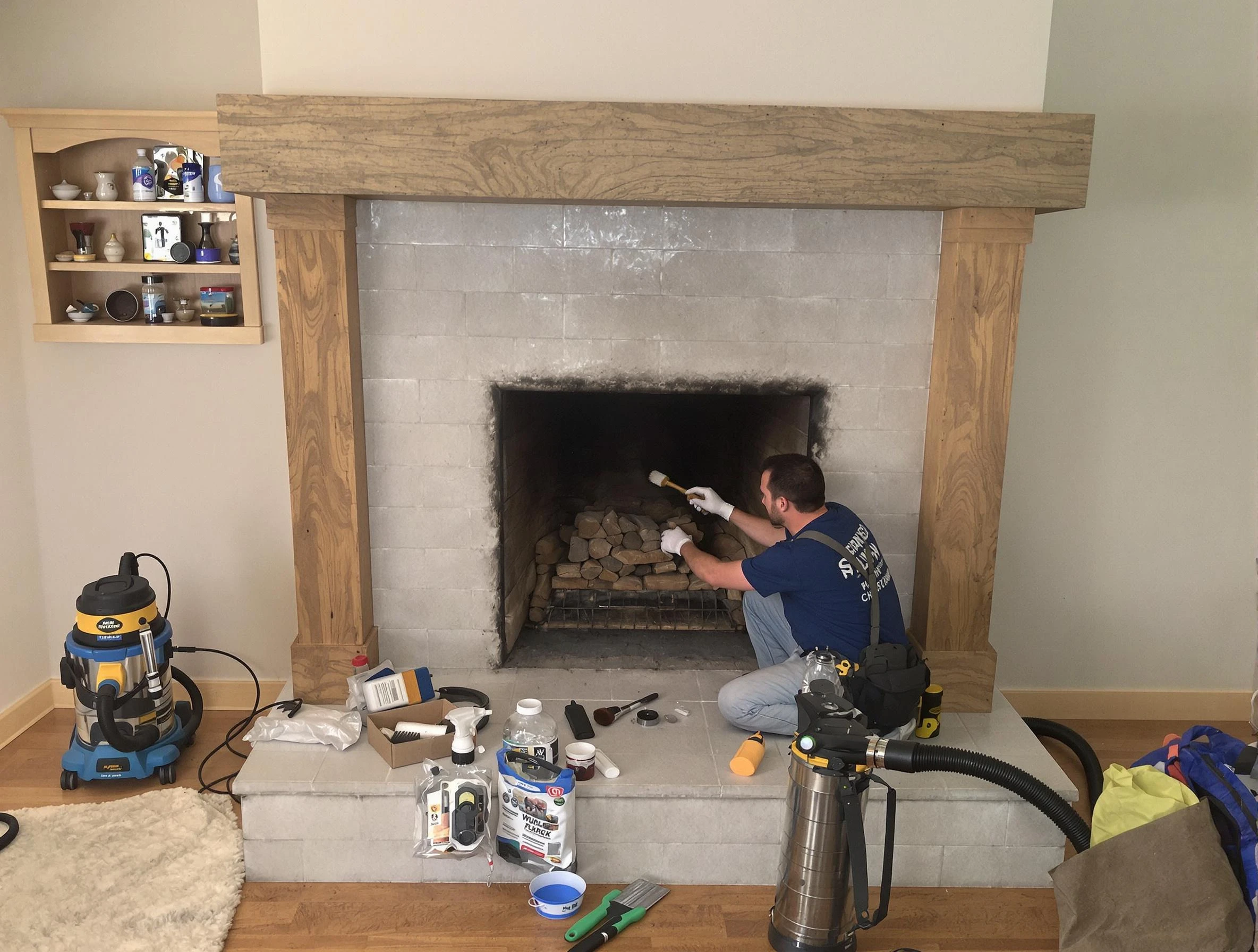 Detailed creosote removal process by Chattahoochee Hills Chimney Sweep in Chattahoochee Hills, GA